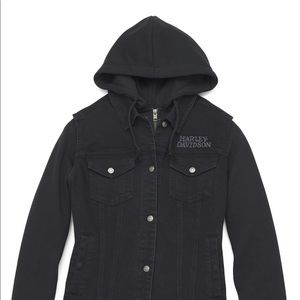 Women’s Willie G Skull 3 in 1 Hoodie Denim Vest and Zip Front Hoodie